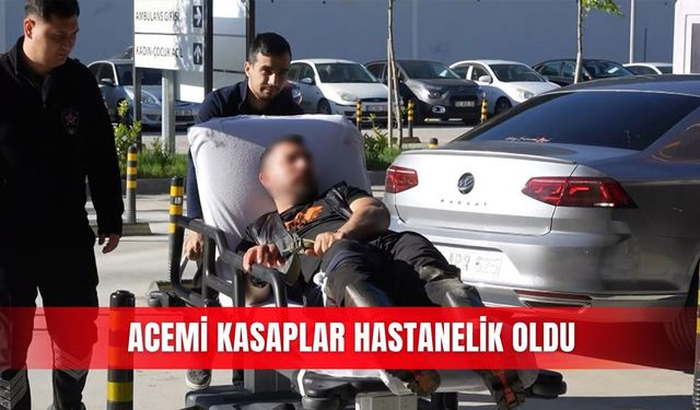 Acemi kasaplar hastanelik oldu