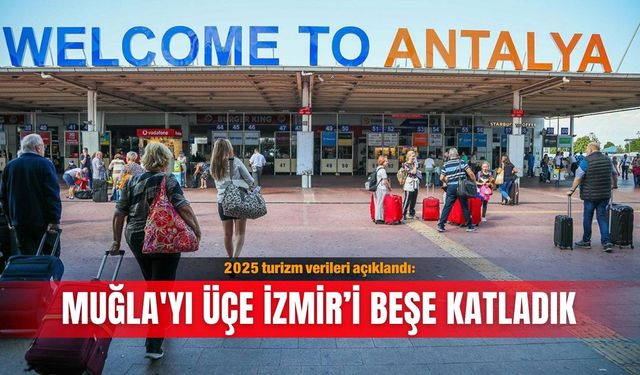 2025 turizm verileri açıklandı: Muğla'yı üçe İzmir’i beşe katladık