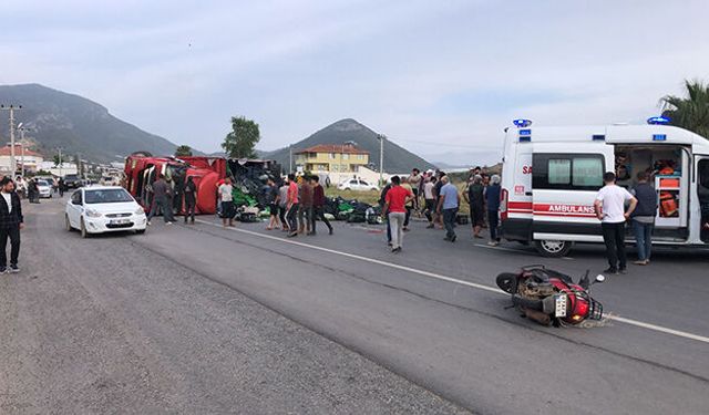 Gazipaşa'da kamyonla motosiklet çarpıştı