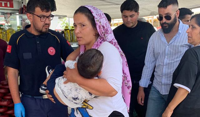 4 yaşındaki Ömer'e pazarda yorgun mermi isabet etti