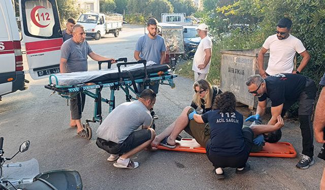 Manavgat'ta motosikletiyle yola savruldu