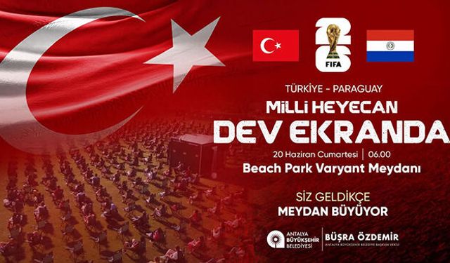 Varyant Meydanı'nda milli maç heyecanı