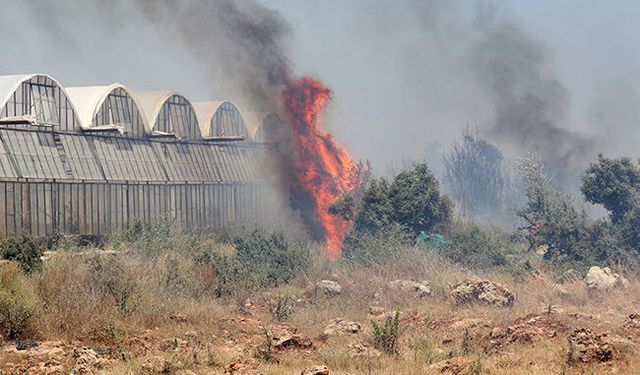 Antalya'da boş arazide çıkan yangın söndürüldü