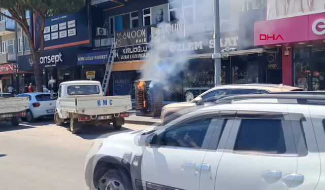 Serik'te elektrik panosunda yangın