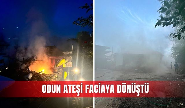 Odun ateşi faciaya dönüştü