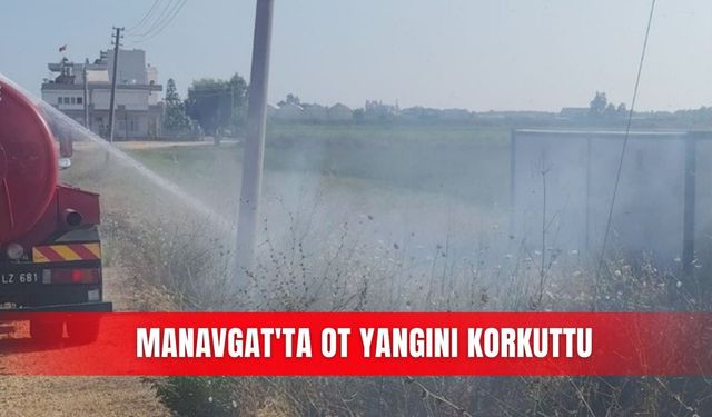 Manavgat'ta ot yangını korkuttu