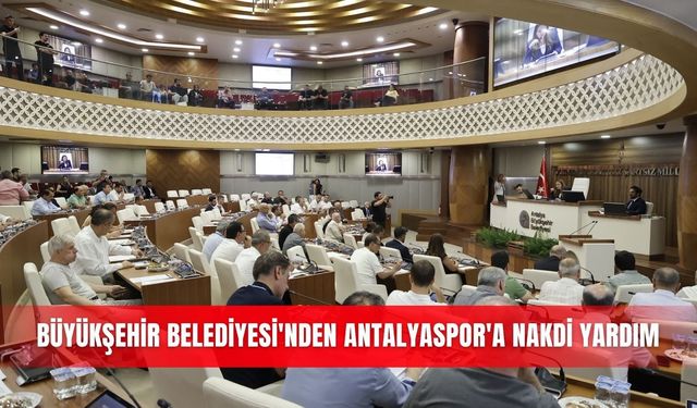 Büyükşehir Belediyesi'nden Antalyaspor'a nakdi yardım