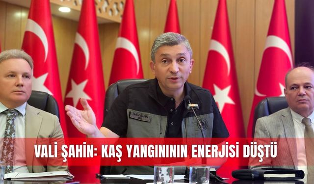 Vali Şahin: Kaş yangınının enerjisi düştü