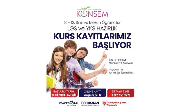 Konyaaltı'nda kurs kayıtları başlıyor