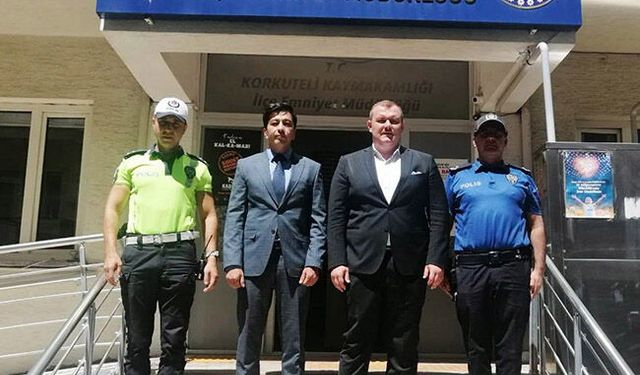 Korkuteli Kaymakamı Yılmazer'den İlçe Emniyet Müdürlüğü'ne ziyaret