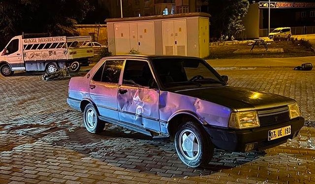 Gazipaşa'da otomobil ve motosiklet kazası