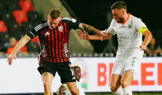 Alanyaspor, Gaziantep deplasmanından 1 puanla döndü: 1-1