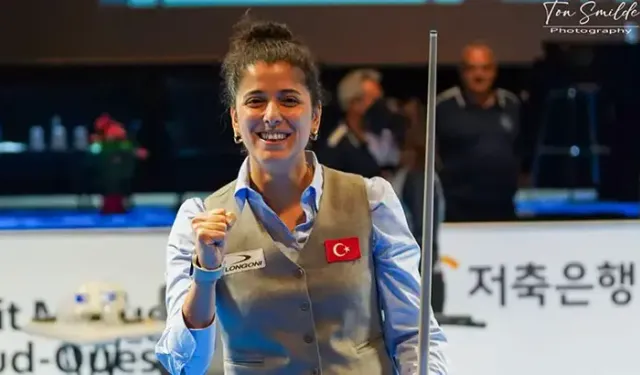 Milli bilardocu Güzin Müjde Karakaşlı dünya şampiyonu oldu