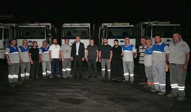 Başkan Kotan'dan akşam vardiyası personeline ziyaret