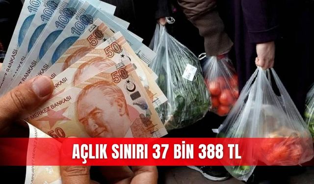 Açlık sınırı 37 bin 388 TL
