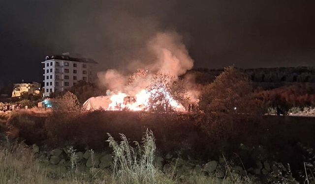 Alanya'da saman balyaları yandı