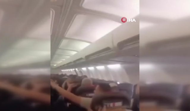İran’da yolcu uçağında korku dolu anlar: Kabin tavanı yolcuların üzerine çöktü!