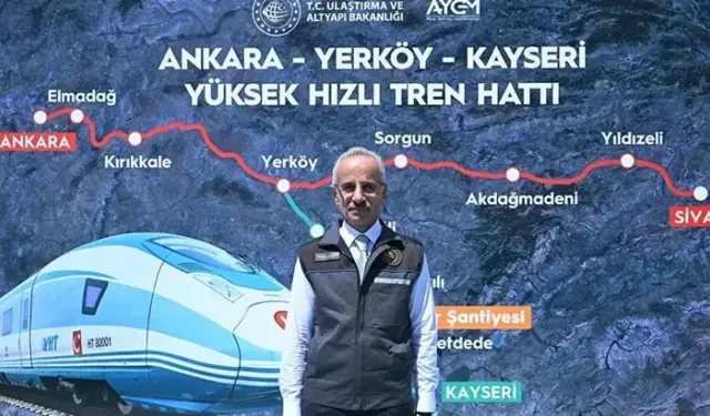 Bakan Uraloğlu açıkladı: Ankara-Kayseri seyahat süresi 1 saat 45 dakikaya düşüyor