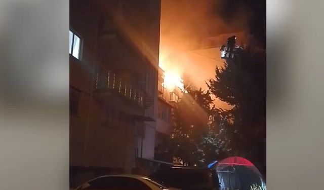 Çatı katında yangın paniği