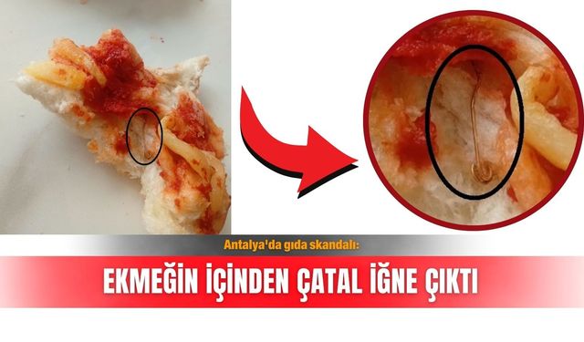 Antalya'da gıda skandalı: Ekmeğin içinden çatal iğne çıktı