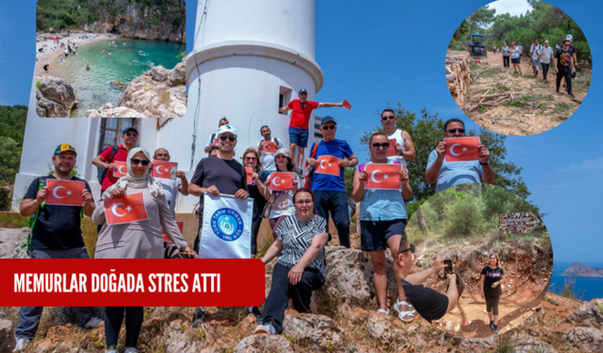 Memurlar doğada stres attı