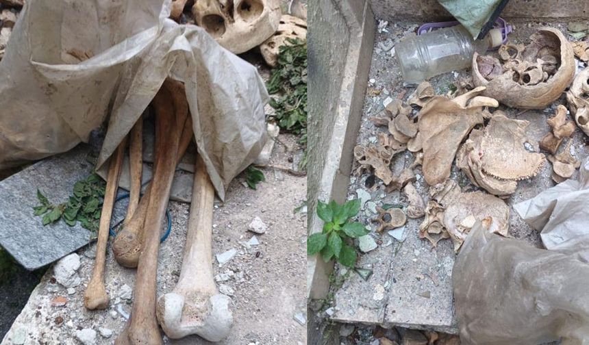 İzmir’de kentsel dönüşüme giren binanın kömürlüğünden 3 kişiye ait iskelet çıktı