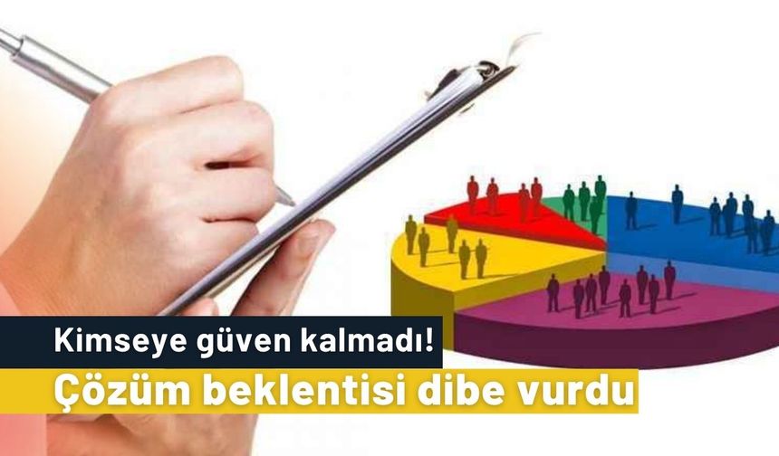 Kimseye güven kalmadı: Çözüm beklentisi dibe vurdu
