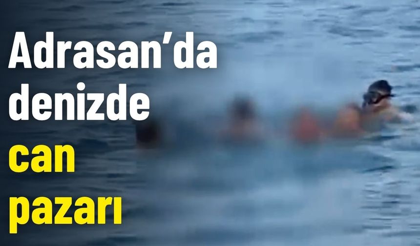 Adrasan’da denizde can pazarı