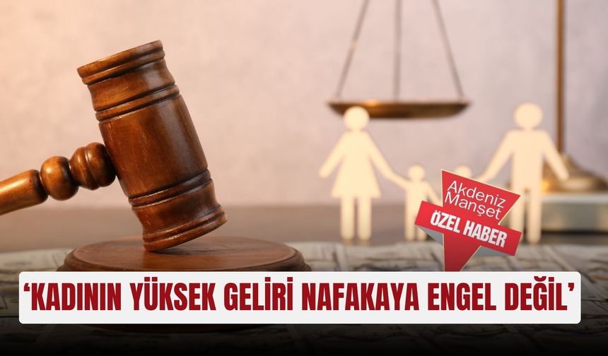 ‘Kadının yüksek geliri nafakaya engel değil’