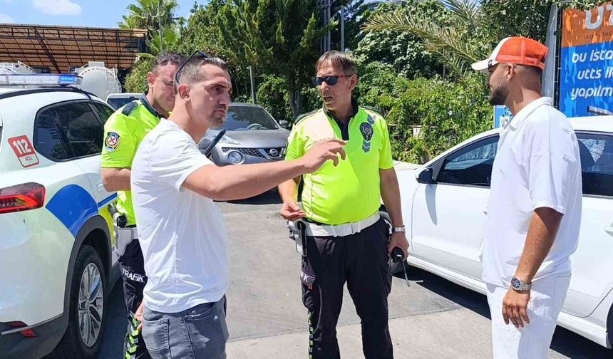 Sürtünme kazası kask cezasıyla bitti