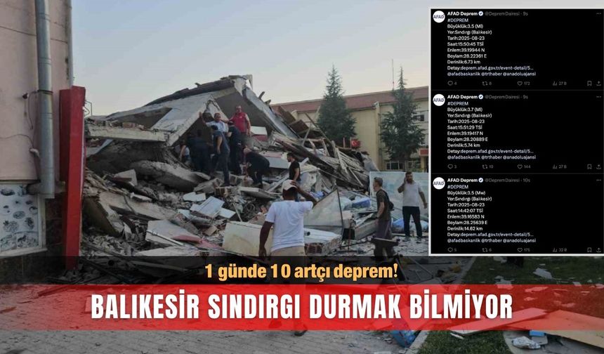 Balıkesir Sındırgı durmak bilmiyor