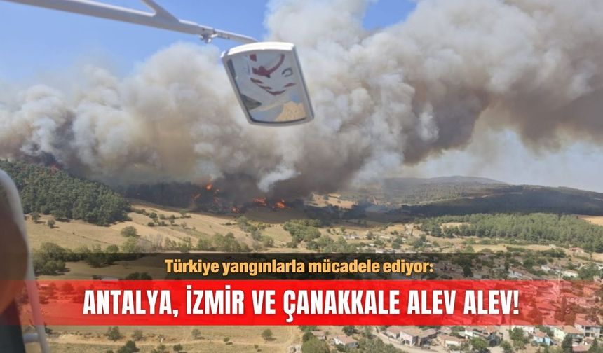 Antalya, İzmir ve Çanakkale alev alev!