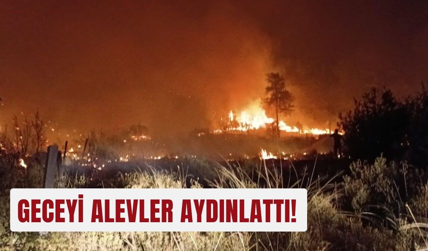 Geceyi alevler aydınlattı!