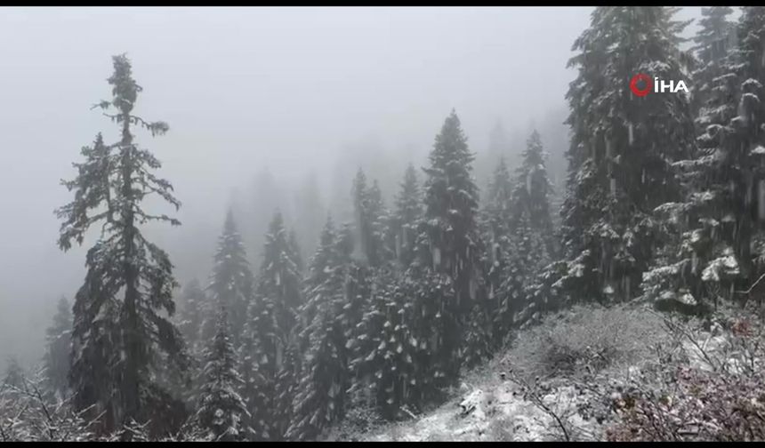 Safranbolu’nun yüksek kesimleri beyaza büründü
