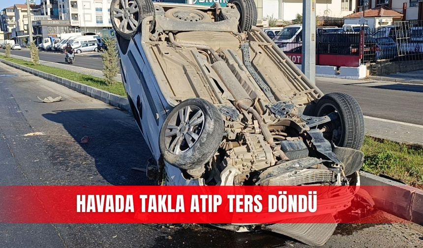 Havada takla atıp ters döndü