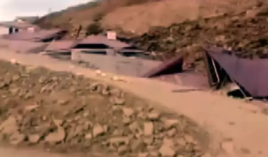 Kahramanmaraş’ta heyelan meydana geldi: 10 ev toprak altında!