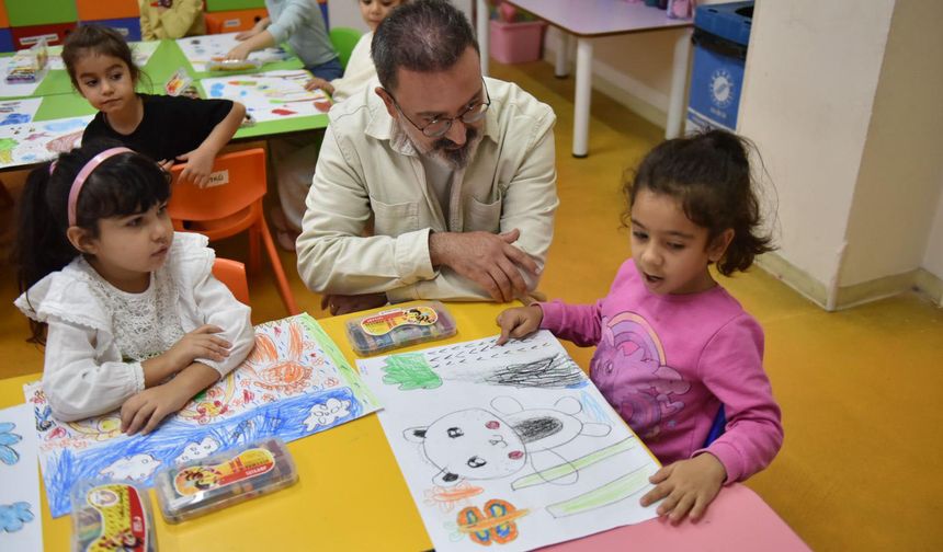 Kepez'in minik doğa kaşiflerinden renkli çalışmalar