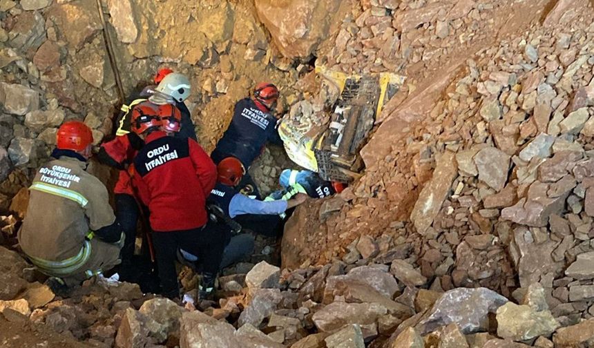 Ordu’da göçük altından bir kişinin cansız bedeni çıkartıldı