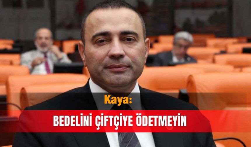 Kaya: Bedelini çiftçiye ödetmeyin