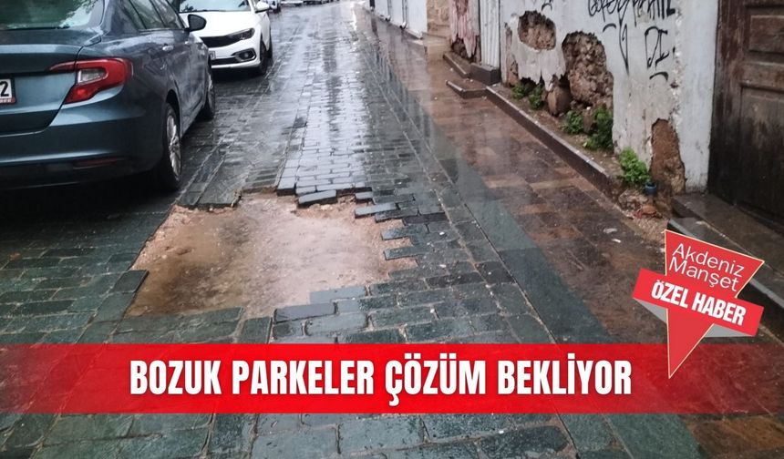 Bozuk parkeler çözüm bekliyor