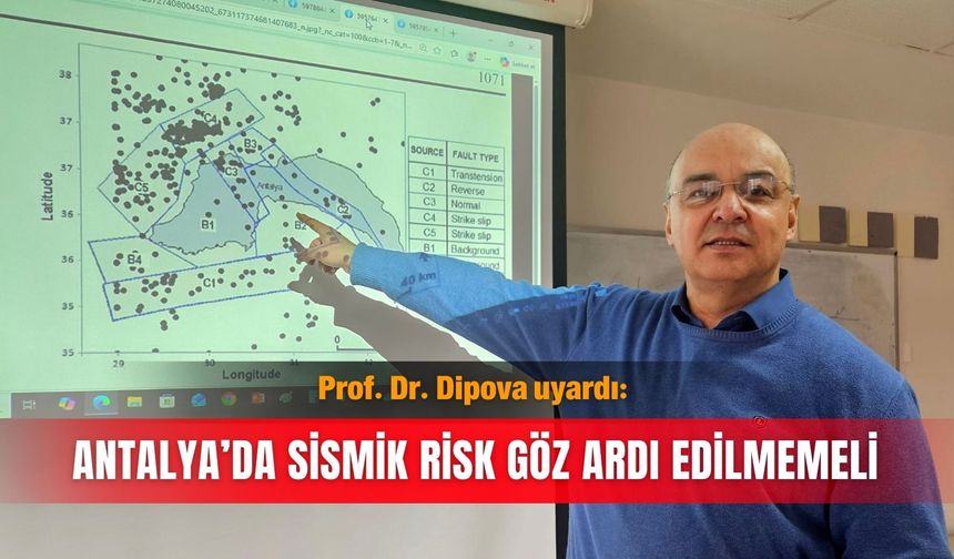 Prof. Dr. Dipova uyardı: Antalya’da sismik risk göz ardı edilmemeli