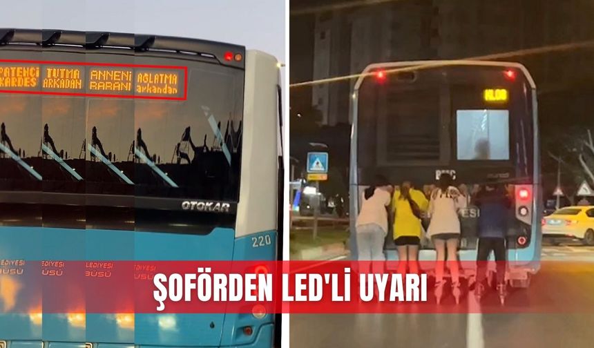 Şoförden LED'li uyarı