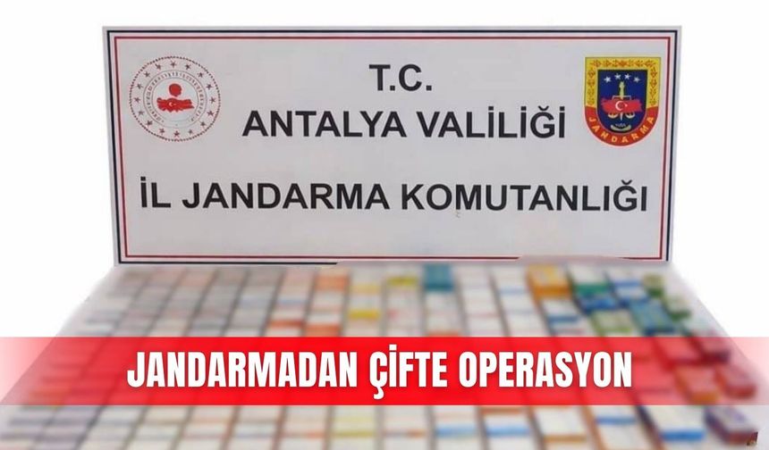 Jandarmadan çifte operasyon