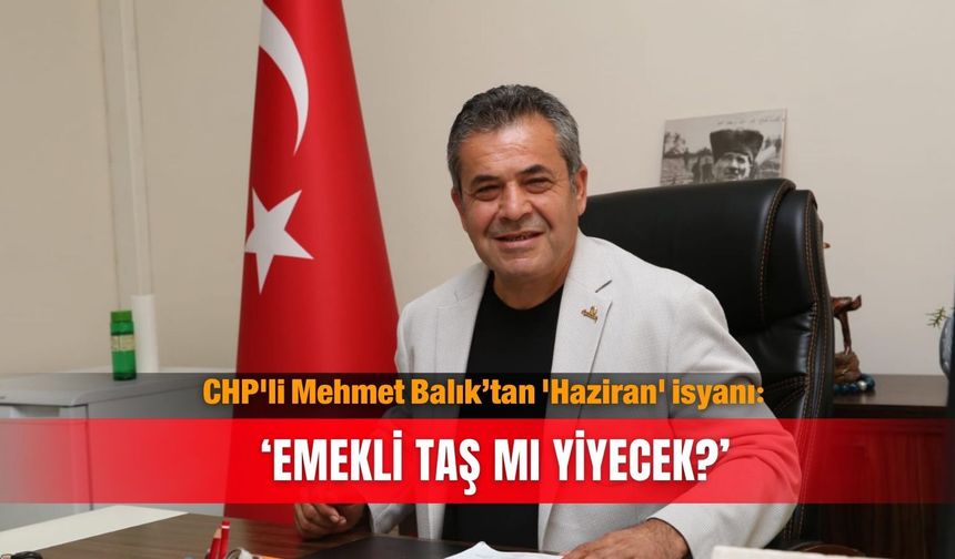 CHP'li Mehmet Balık’tan 'Haziran' isyanı: ‘Emekli taş  mı yiyecek?’