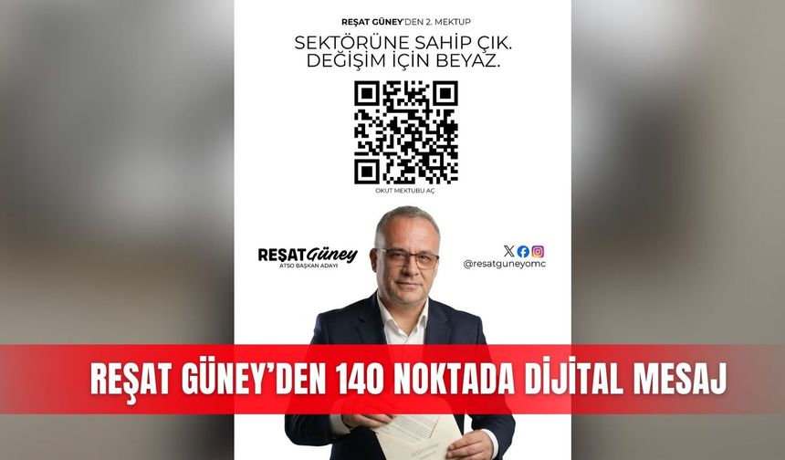 Reşat Güney’den 140 noktada dijital mesaj