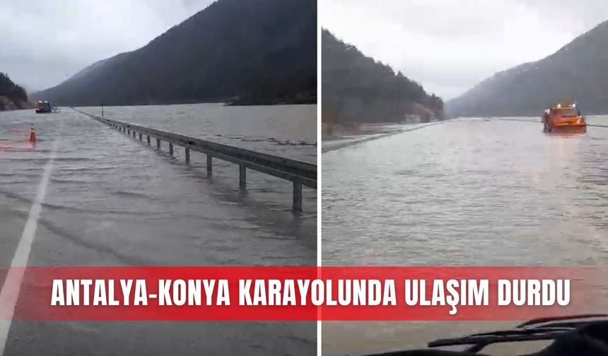 Antalya-Konya karayolunda ulaşım durdu