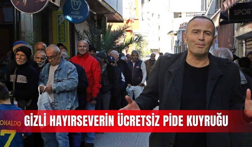 Gizli hayırseverin ücretsiz pide kuyruğu