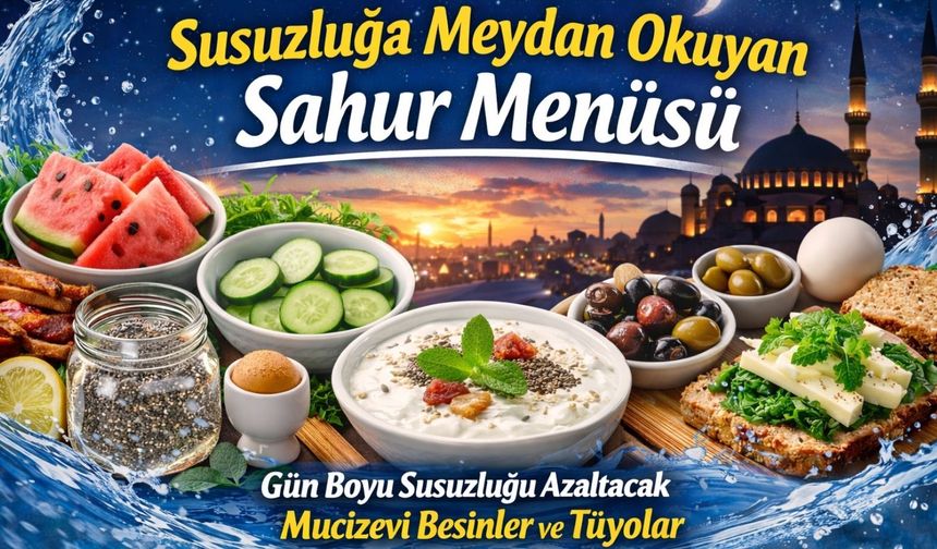 Susuzluğa meydan okuyan sahur menüsü