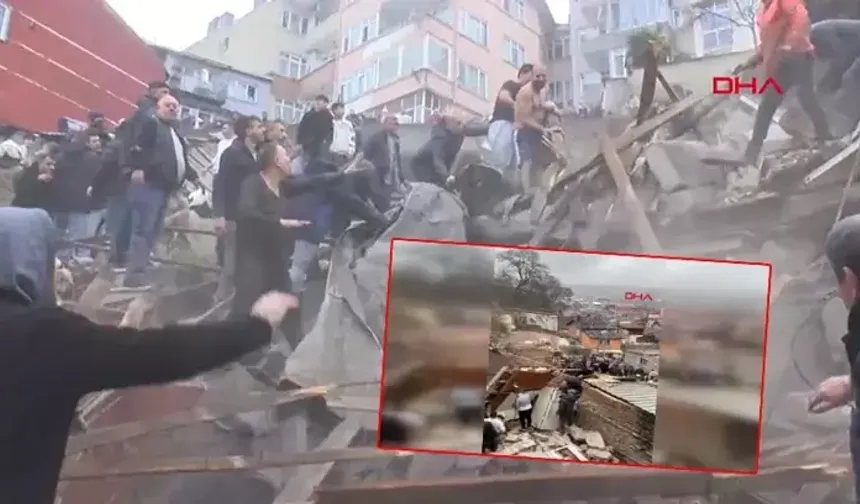 Fatih'te patlama! 2 bina çöktü: Göçük altında kalanlar var