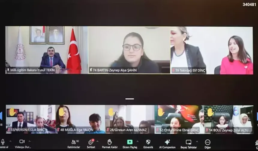 Bakan Tekin, 23 Nisan Çocuk Bayramı Düzenleme Kurulu'nda çocukların fikirlerini dinledi